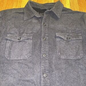 Dkota Grizzly Mens  L charcoal Grey Flannel Shirt Gorpcore Hunting Fishing